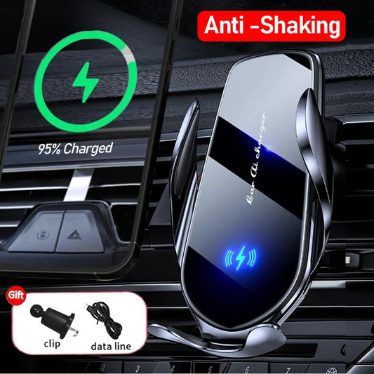 Car Wireless Charger Air Vent Car Phone Holder Mount 15W Fast Charging Station Car Bracket For iPhone17 16 15 14 13 12 Samsung motor