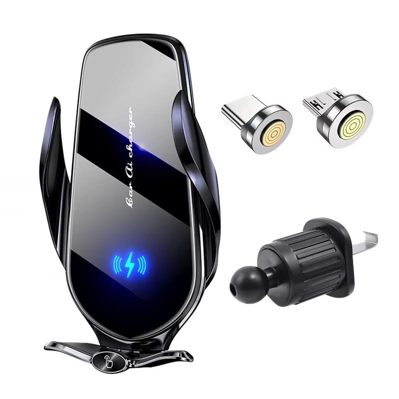 Car Wireless Charger Air Vent Car Phone Holder Mount 15W Fast Charging Station Car Bracket For iPhone17 16  15 14 13 12 Samsung motor
