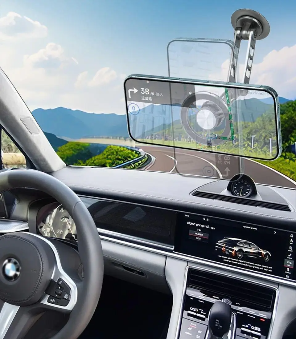 ZOVONIX Metal long arm Magnetic Car Phone Holder 360 Rotating Dashboard Phone Stand Hands-Free Adjustable Foldable Car Phone Holder For Desk Hands-Free samsung s20 magnetic phone mount cell phone holder Universal
