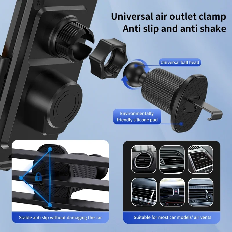 ZOVONIX Max 66W Magnetic Car Mobile Phone Holder 15W Wireless Fast Charging Infrared Sensing with Light Touch Control for iPhone Android