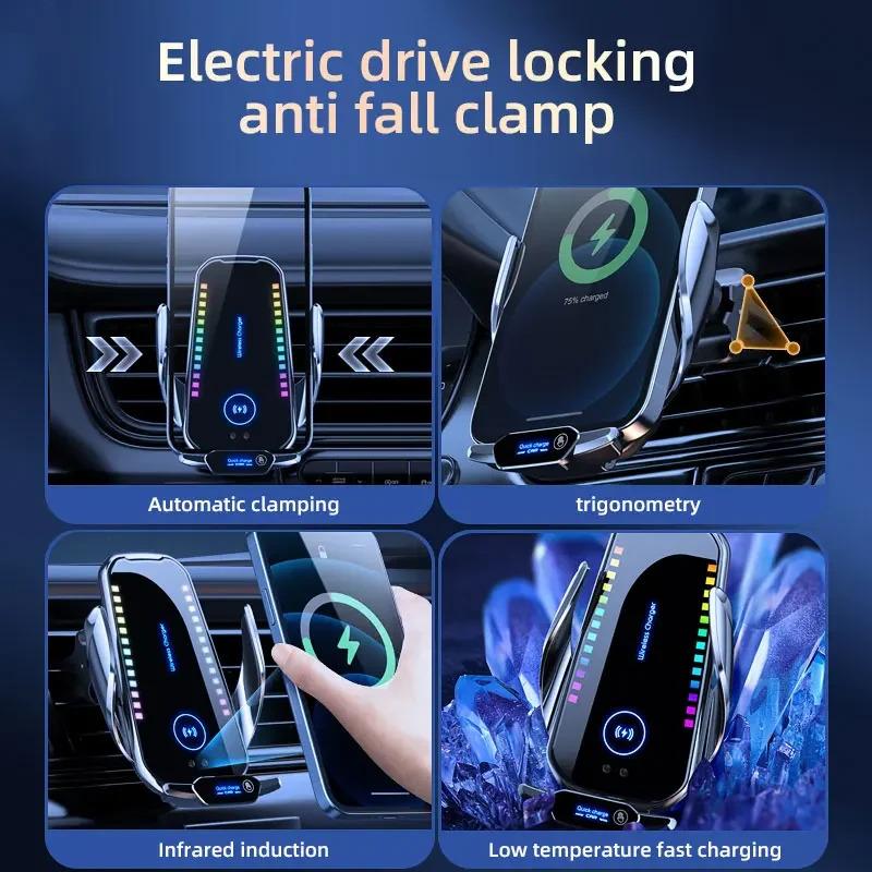 Multifunctional Car Phone Holder - Super Fast Charger, Type-C Charging, Ambient Light, Air Vent & Dashboard Mount, Accessories for Car, Multifunctional Charger,summervibes