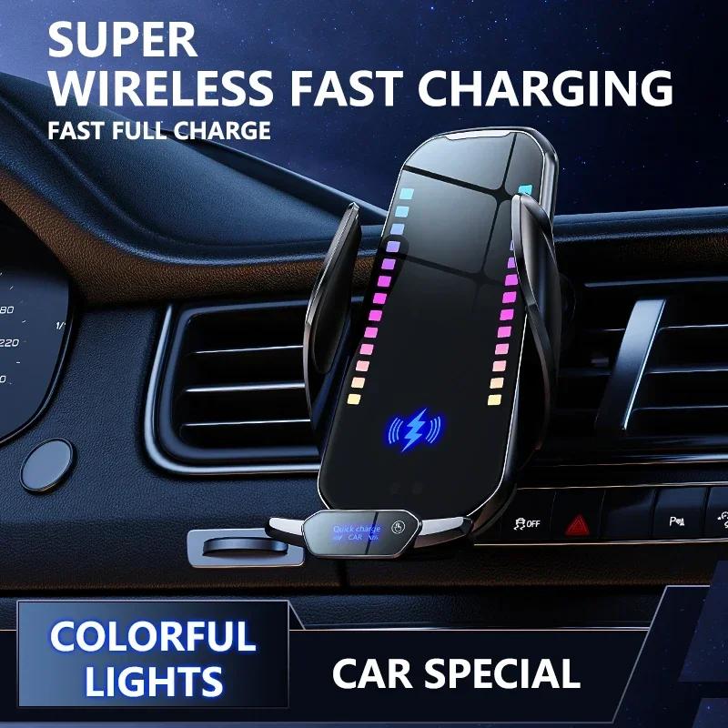Multifunctional Car Phone Holder - Super Fast Charger, Type-C Charging, Ambient Light, Air Vent & Dashboard Mount, Accessories for Car, Multifunctional Charger,summervibes