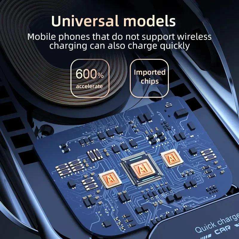 Multifunctional Car Phone Holder - Super Fast Charger, Type-C Charging, Ambient Light, Air Vent & Dashboard Mount, Accessories for Car, Multifunctional Charger,summervibes