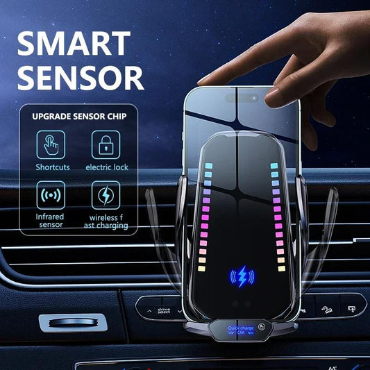 Multifunctional Car Phone Holder - Super Fast Charger, Type-C Charging, Ambient Light, Air Vent & Dashboard Mount, Accessories for Car, Multifunctional Charger,summervibes