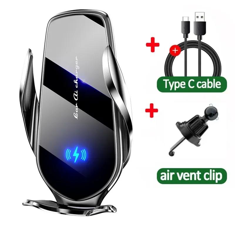 Car Wireless Charger Air Vent Car Phone Holder Mount 15W Fast Charging Station Car Bracket For iPhone17 16  15 14 13 12 Samsung motor